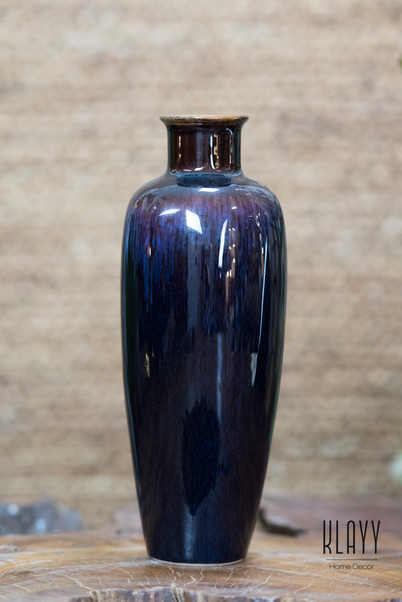 Purple Galaxy Tall Bottle Vase